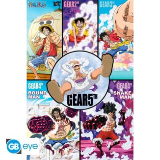 Poster Luffy Gears History One Piece 91,5 x 61 cms