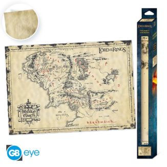 Middle Earth Map Parchment Poster The Lord of the Rings 66 x 46 cms