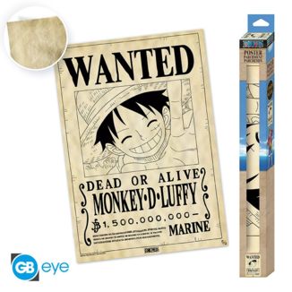 Monkey D. Luffy Wanted Parchment Poster One Piece 66 x 46 cms