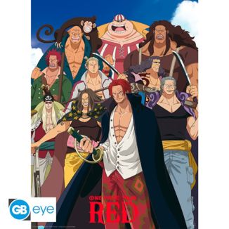 Redhead Pirates Poster One Piece Red 52 x 38 cms