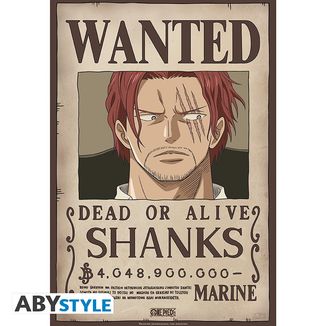Poster Shanks Wanted v2 One Piece 52 x 35 cms