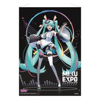 Hatsune Miku Fabric Black Poster Vocaloid Expo 10th Anniversary Limited Edition 50 x 70 cm