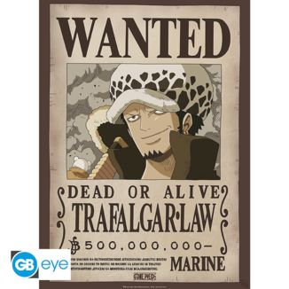 Poster Trafalgar Law Wanted One Piece 52 x 38 cms GB Eye