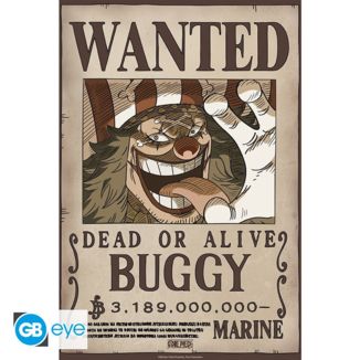 Póster Wanted Buggy Wano One Piece 52 x 38 cms