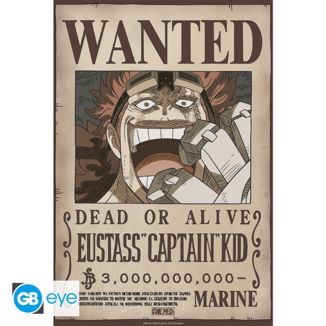 Póster Wanted Eustass Kid Wano One Piece 52 x 38 cms