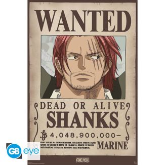 Shanks Wano Wanted Poster One Piece 91,5 x 61 cms