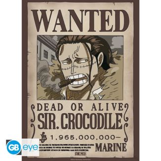 Póster Wanted Sir Crocodile Wano One Piece 52 x 38 cms