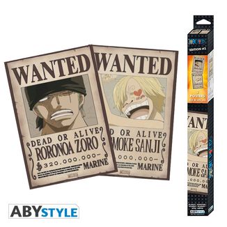 Poster Zoro & Sanji Wanted One Piece Set 52 x 35 cms