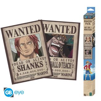 Set 2 Pósteres Shanks y Marshall D. Teach One Piece 52 x 38 cms