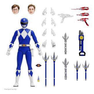 Blue Ranger Figure Mighty Morphin Power Rangers Ultimates Super 7
