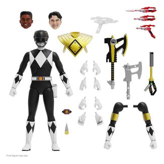 Black Ranger Figure Mighty Morphin Power Rangers Ultimates Super 7
