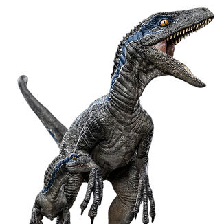 Blue & Beta Statue Jurassic World Dominion Deluxe Art Scale