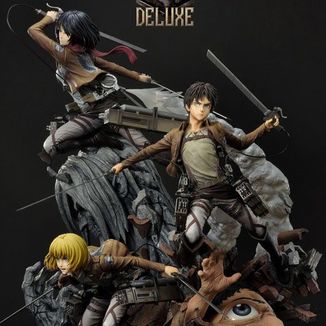 Eren Mikasa & Armin Deluxe Bonus Version Statue Attack on Titan Ultimate Premium Masterline