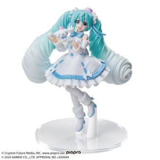 Hatsune Miku White Dress x Cinnamorol Figure Vocaloid Sanrio Luminasta