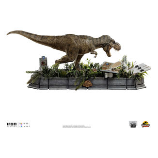 T Rex attacks Donald Gennaro Resin Jurassic Park Demi Art Scale