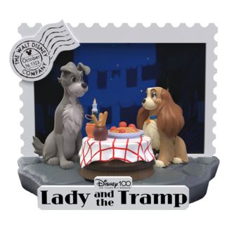 Disney 100th Anniversary PVC Diorama D-Stage Lady And The Tramp 12 cm