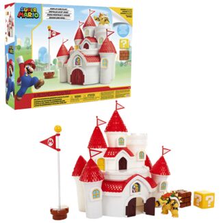 Mushroom Castle and Bowser Articulated Figure Playset Super Mario Nintendo