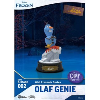 Frozen: El reino del hielo Estatua PVC Mini Diorama Stage Olaf Presents Olaf Genie 12 cm