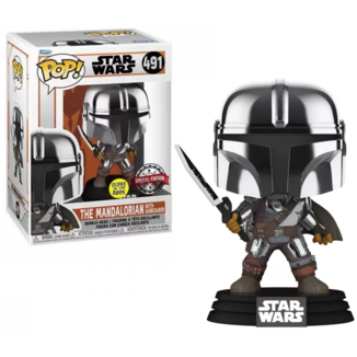 Funko Din Djarin Sable oscuro Star Wars: The Mandalorian POP! 491 Special Edition