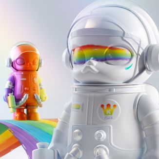 Figura MEGA SPACE MOLLY 400% Rainbow Pop Mart