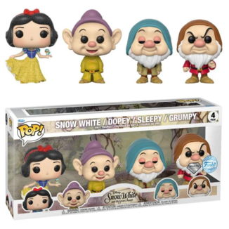 Snow White and the Seven Dwarfs Disney Diamond Collection Funko POP! Pack 4