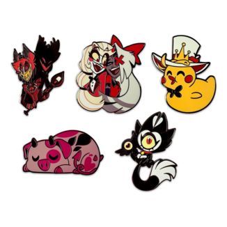 Set 5 Chapa Esmaltada Hazbin Hotel