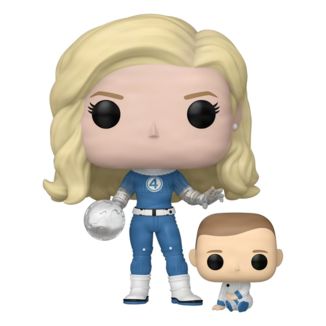Los Cuatro Fantásticos: Primeros Pasos POP! & Buddy Marvel Vinyl Figura Invisible Woman & Franklin 9 cm