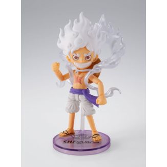 One Piece Figura World Collactable Figures x S.H. Figuarts Monkey D. Luffy Gear 5 8 cm         