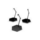 The Simple Stand Mini Nendoroid More for Mini Figures & Models Black Hex Type 3-Pack 