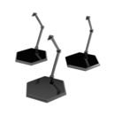 The Simple Stand Mini Nendoroid More Pack de 3 Caballetes para Mini Figuras Black