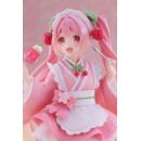 Hatsune Miku Estatua PVC Newley Written Sakura Miku Japanese Cafe Ver. Reissue 18 cm