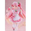 Hatsune Miku Estatua PVC Newley Written Sakura Miku Japanese Cafe Ver. Reissue 18 cm