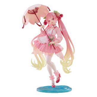 Hatsune Miku AMP Estatua PVC Newley Written Sakura Miku Sakura Dress Ver. 21 cm
