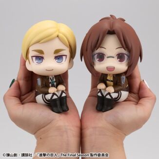 Attack on Titan Estatuas PVC Look Up Hange Zoe & Erwin Smith (with gift) 11 cm           