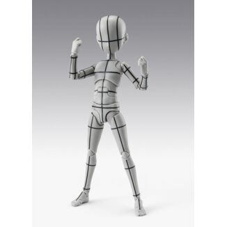 S.H.Figuarts Figura Body-Kun -Ken Sugimori- Edition -Wireframe- (Gray Color Ver.) 13 cm