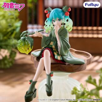 Hatsune Miku Noodle Stopper PVC Figure Flower Fairy Winter Cherry Green Color Ver. 15 cm